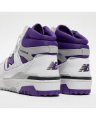 Baskets en Cuir & Textile 650 blanc/violet